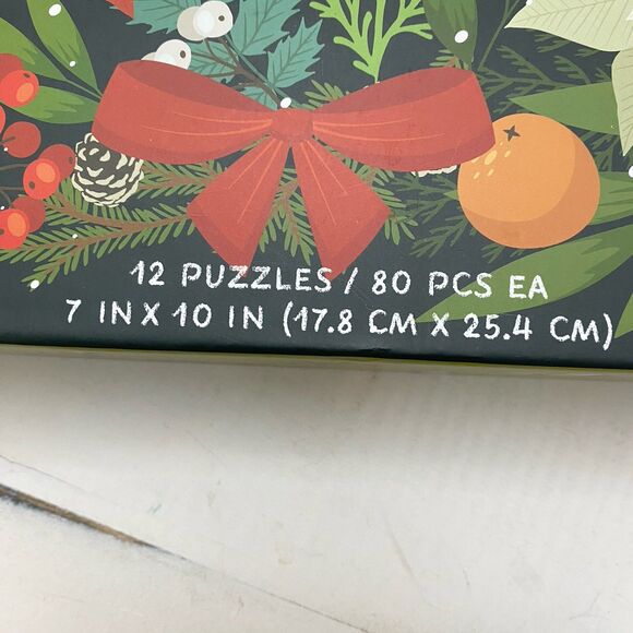 NIB Aldi Mini Holiday Puzzle Advent Calendar 2024- 12 Puzzles Christmas Festive - Picture 4 of 8